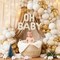 White Sand and Gold Balloon Garland Arch Kit - Oh Baby Foil Balloon Banner & Boho Neutral Decorations for Baby Shower, Gender Reveal, & Birthday Party